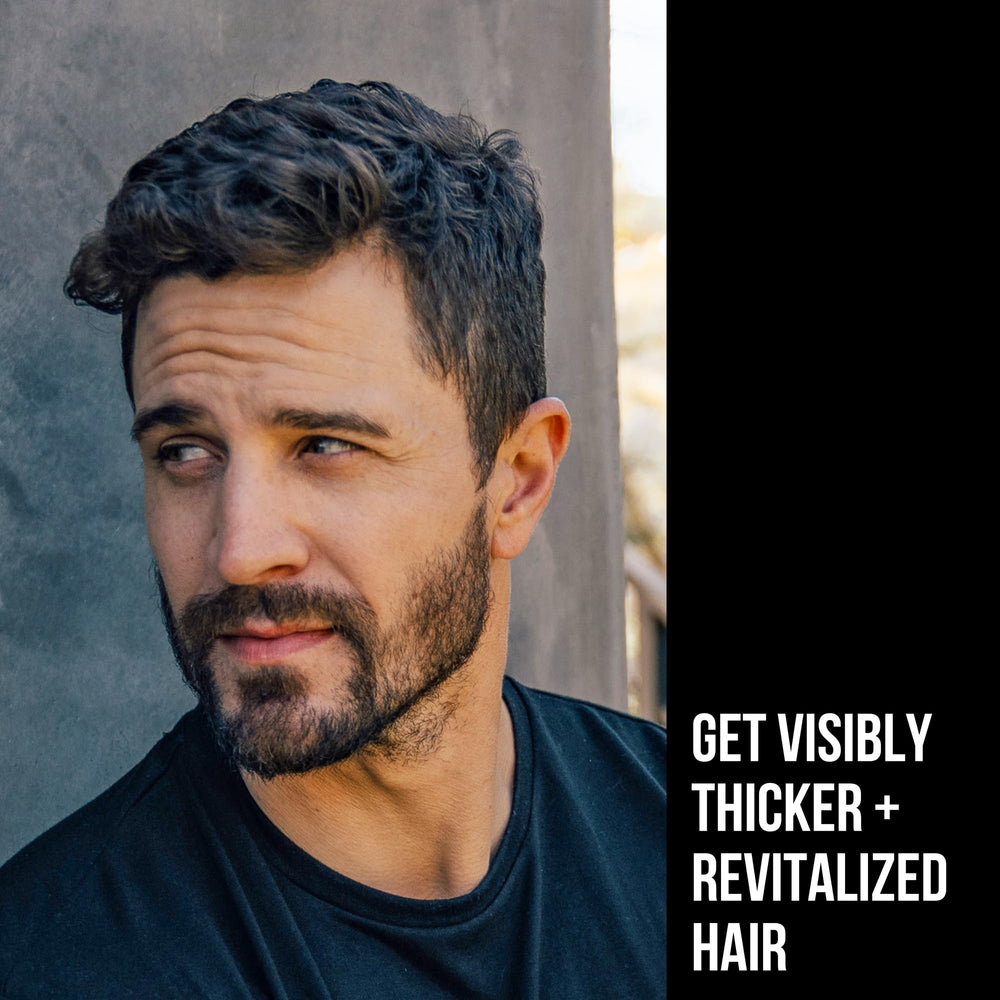RUGGED & DAPPER biotina y cafeína para cabello más densidad y vitalidad.