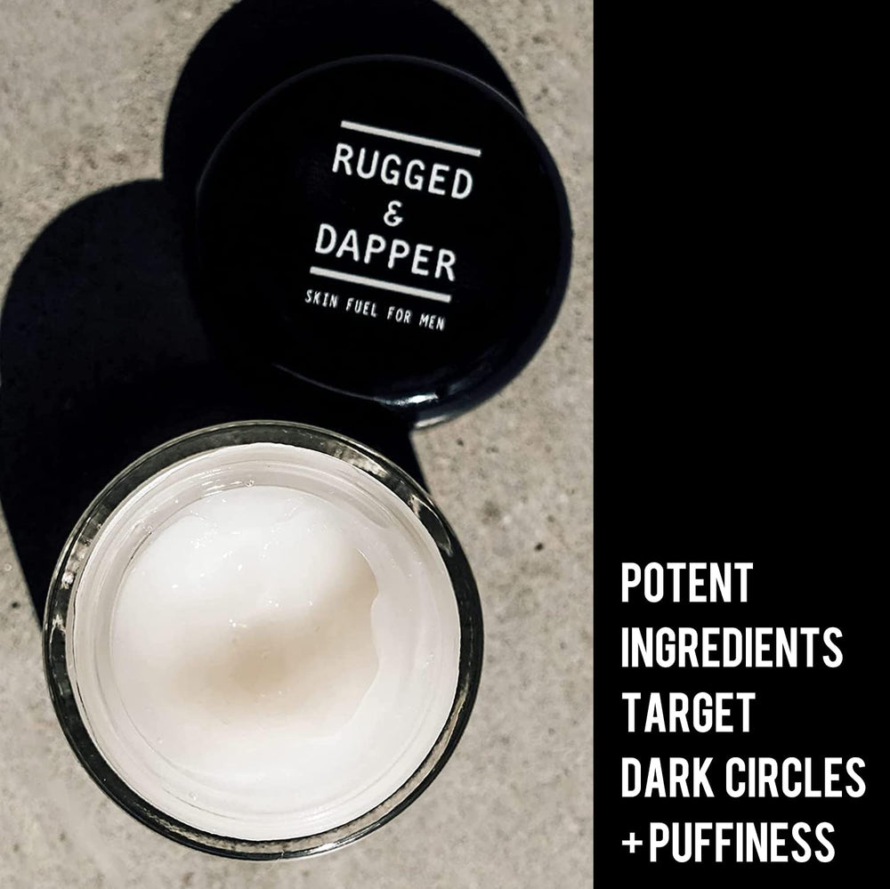 RUGGED & DAPPER cuidado ocular para hombres, piel más suave alrededor de los ojos.