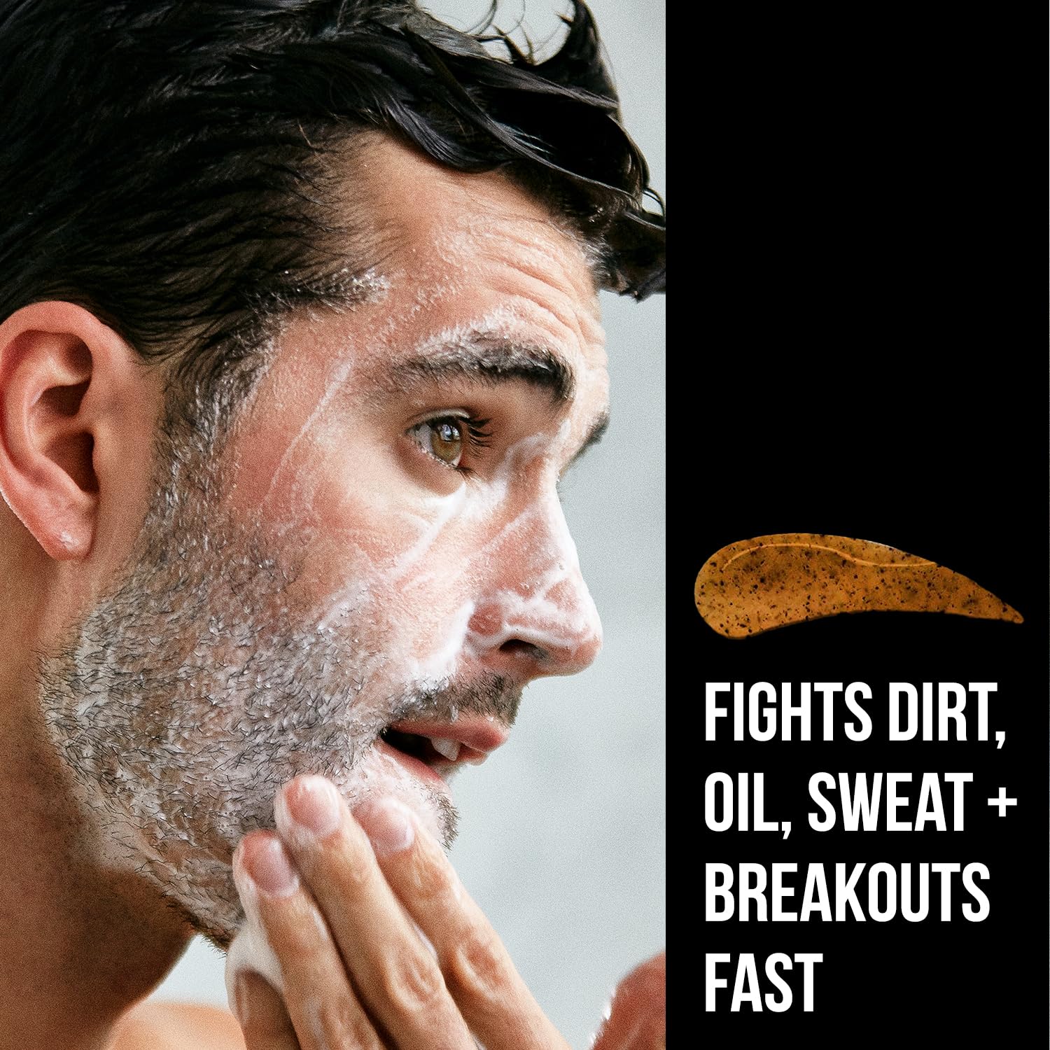 RUGGED & DAPPER Daily Power Scrub, aplicación en ducha para limpieza profunda