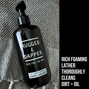 RUGGED & DAPPER té verde estimula el cuero cabelludo y refresca.