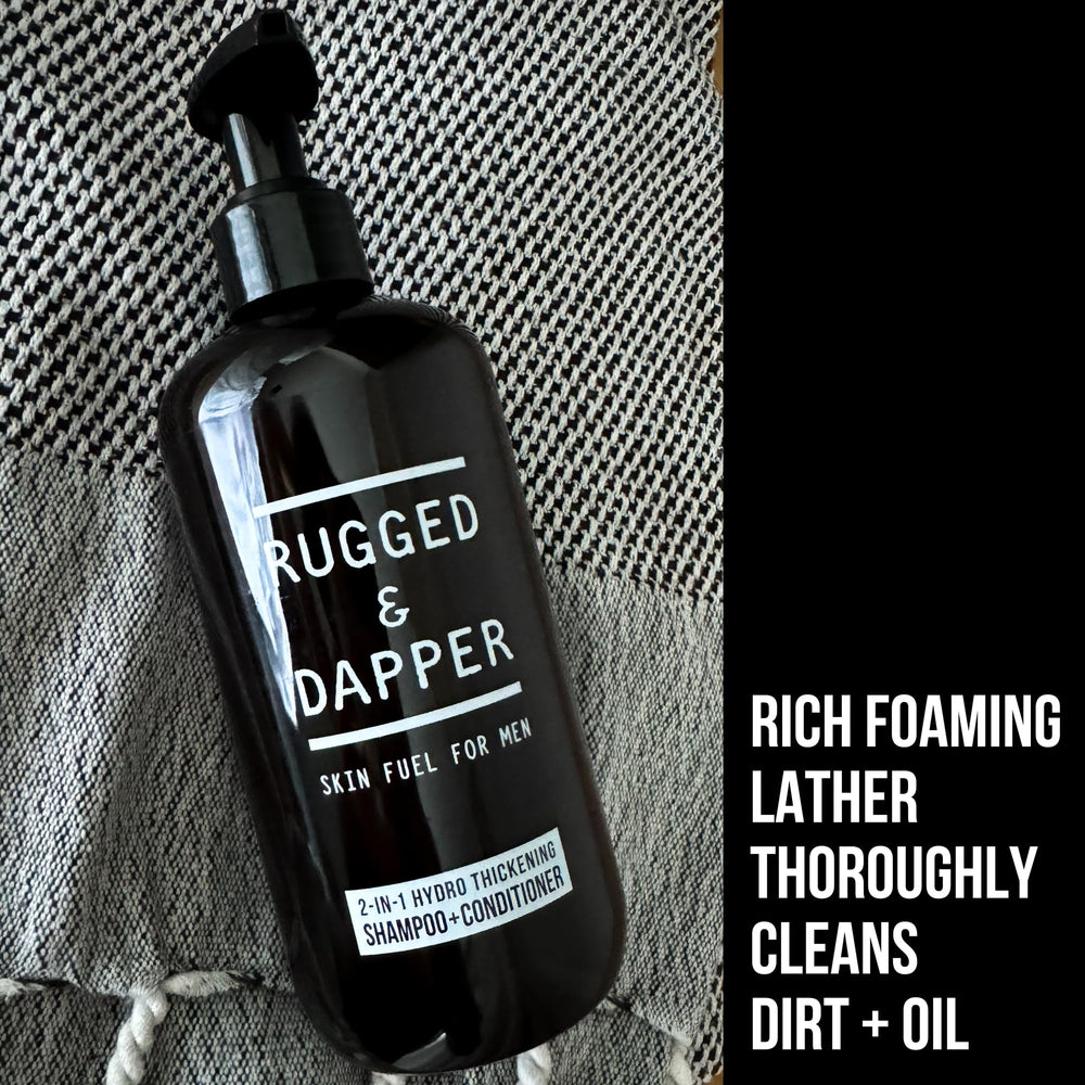 RUGGED & DAPPER té verde estimula el cuero cabelludo y refresca.