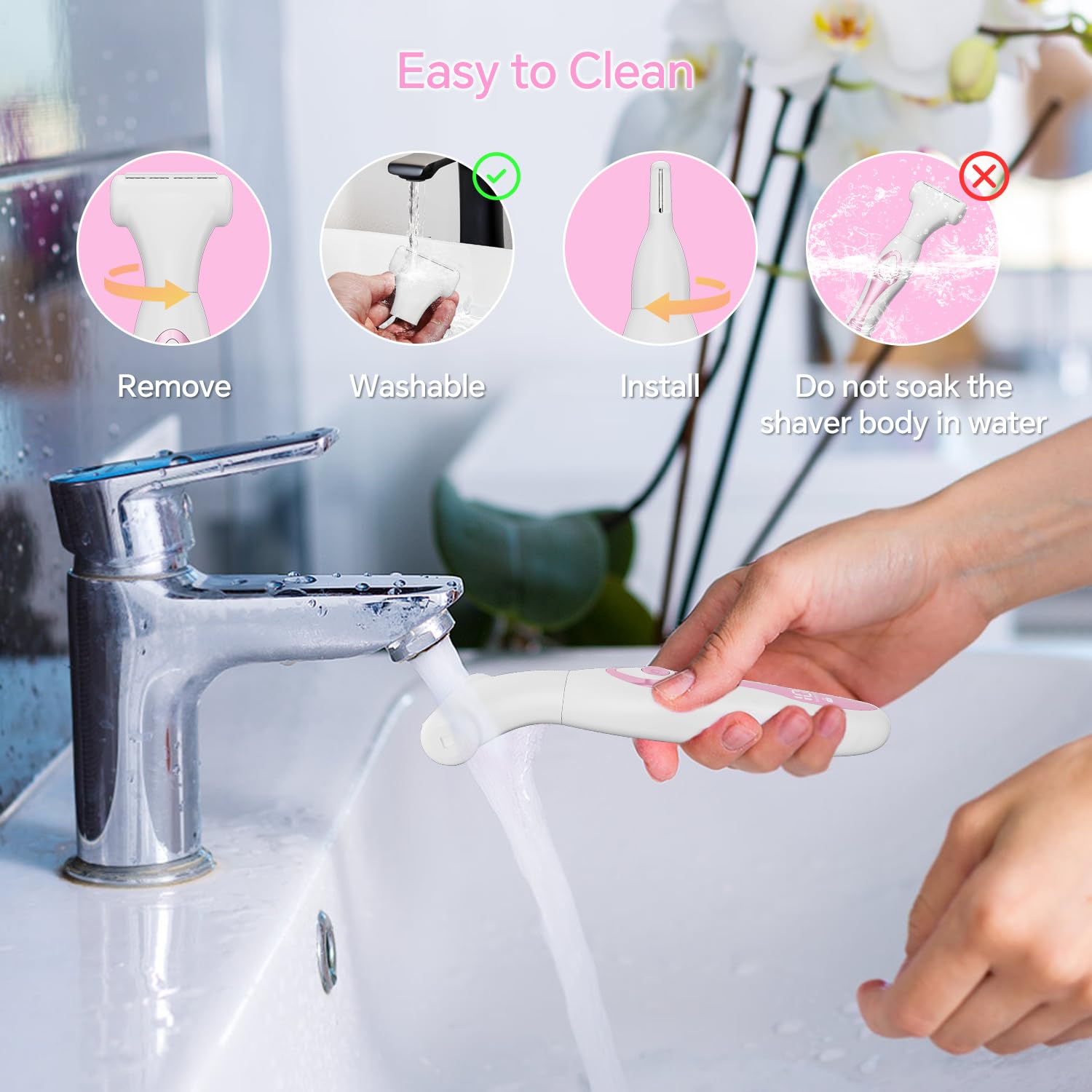Uso mojado o seco con diseño práctico para duchas y días ocupados.