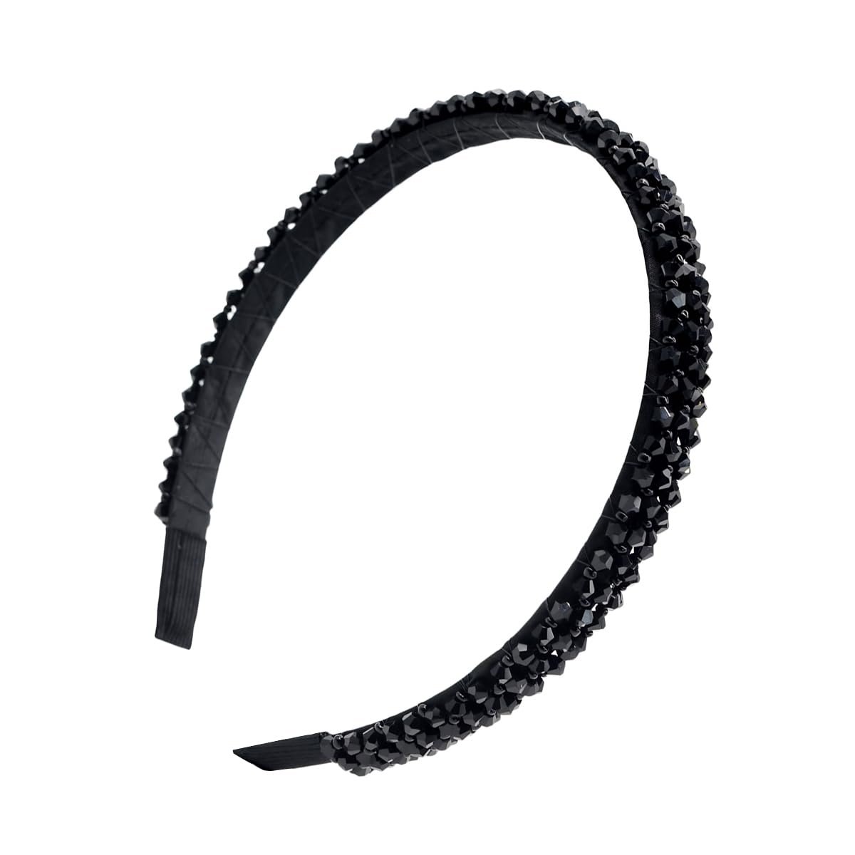 Diadema Ruihfas con brillos de cristales en 4 filas para estilos elegantes.
