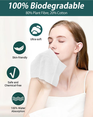 RUIJIU toalla desechable tamaño grande para rostro y cuello