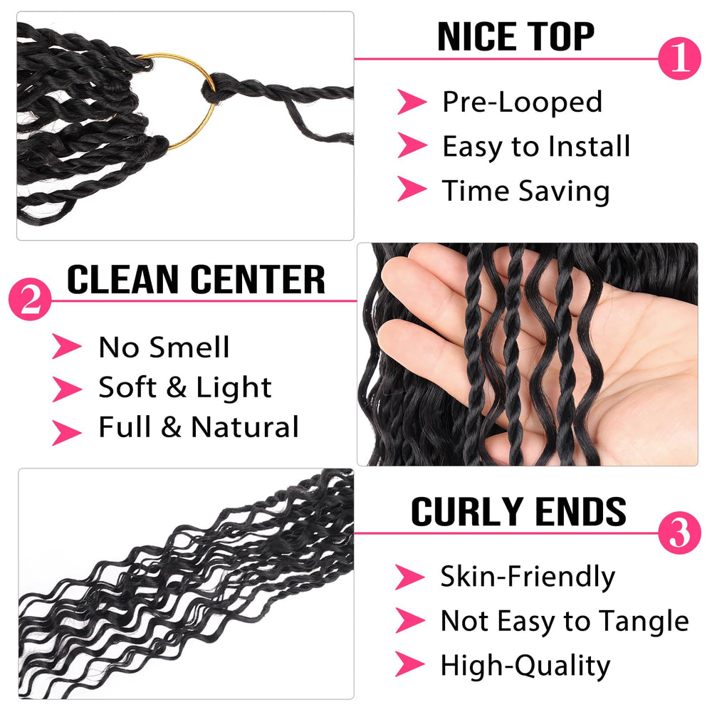RuiYok trenzas diosas senegalesas pretorcidas, estilo versátil.