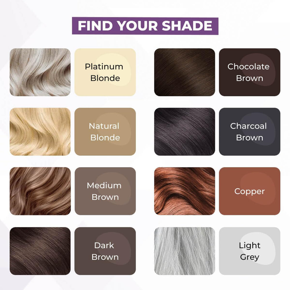 Rumi Cosmetiques HairMagic+ seven blendable shades provide flexible coverage for mature hair.