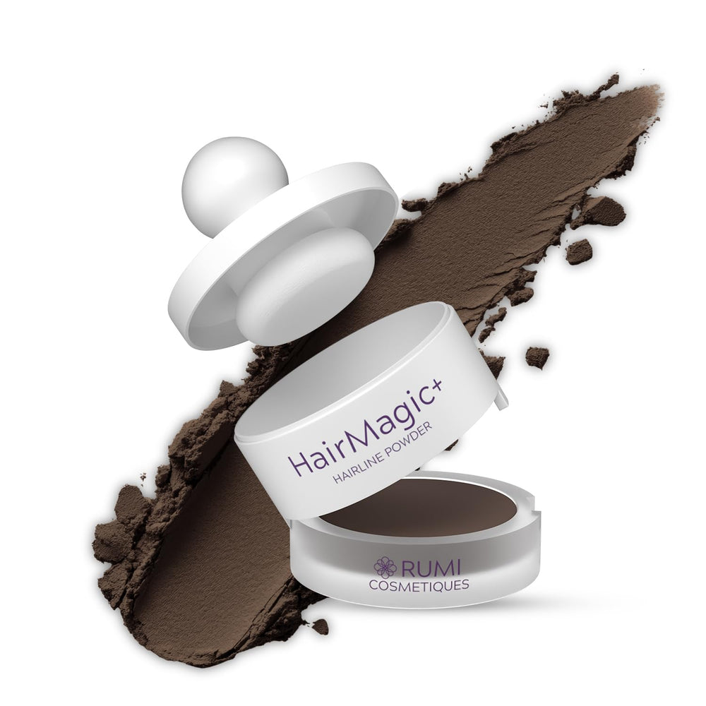 Rumi Cosmetiques HairMagic+ polvo corrector de raíces para cobertura rápida y natural.