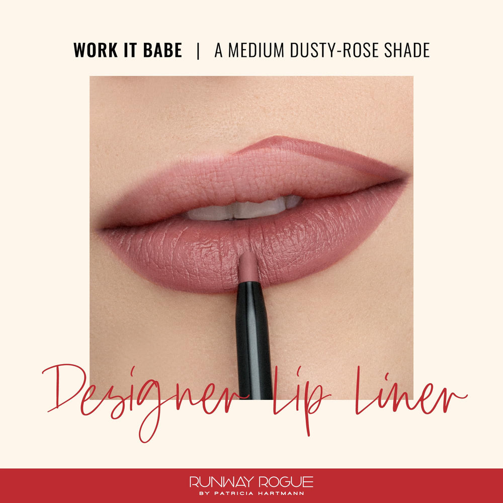 Runway Rogue delineador labial Work It Babe con acabado mate y pigmentación equilibrada.