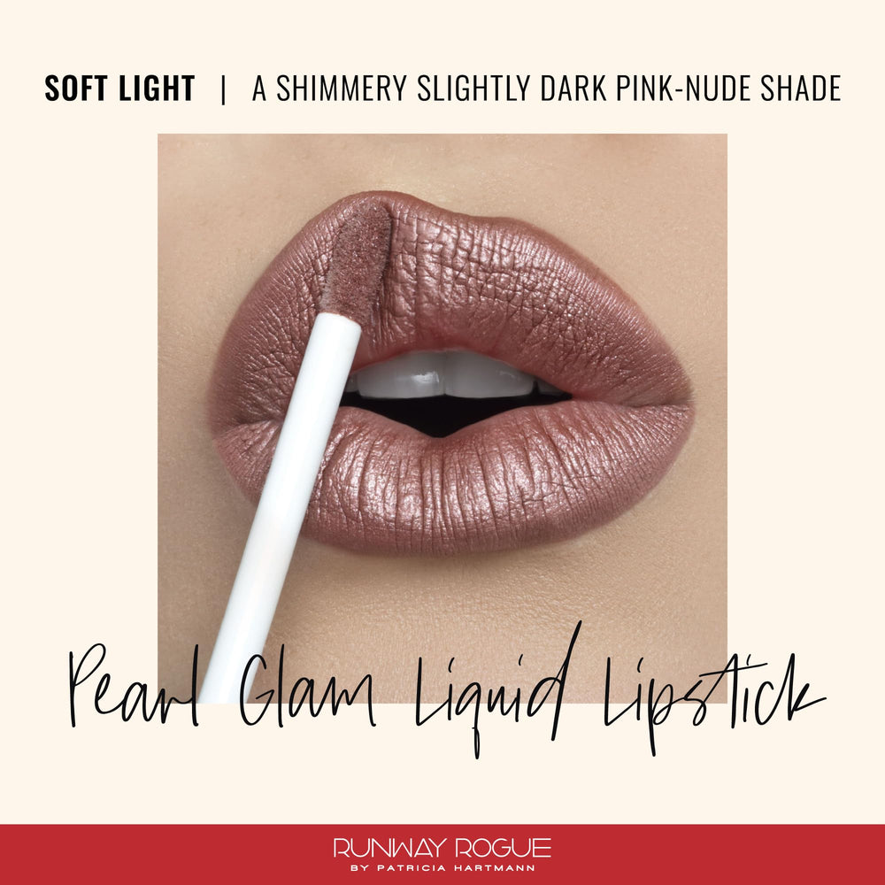 Runway Rogue Pearl Glam brillo metalizado plateado dorado, efecto deslumbrante para look nocturno.