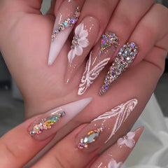 Pega uñas RUOKEXIN con adhesivo gel para aplicación rápida.