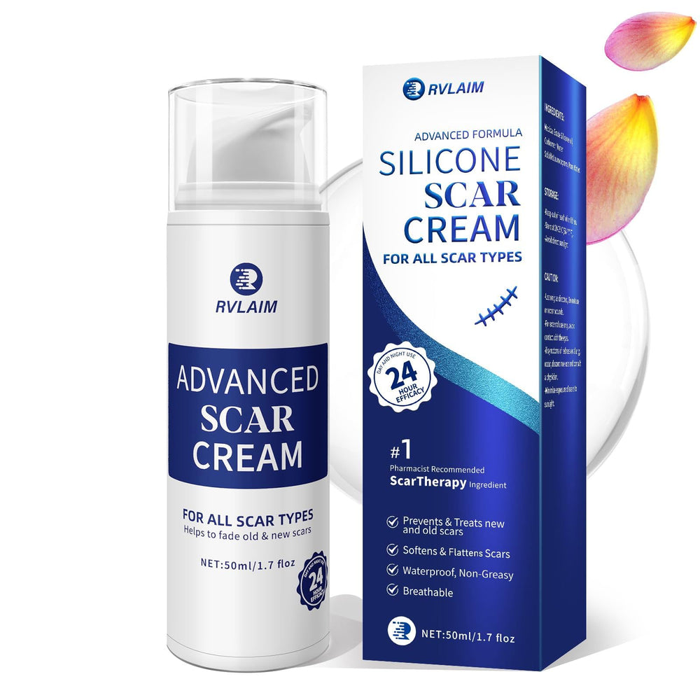 Crema Rvlaim, bote de 50 g, ayuda a suavizar cicatrices.