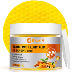 Disco limpiador de Rvlaim con cúrcuma para limpieza facial profunda.