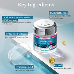RWT aplicación de crema cicatrices, favorece absorción e hidratación diaria.