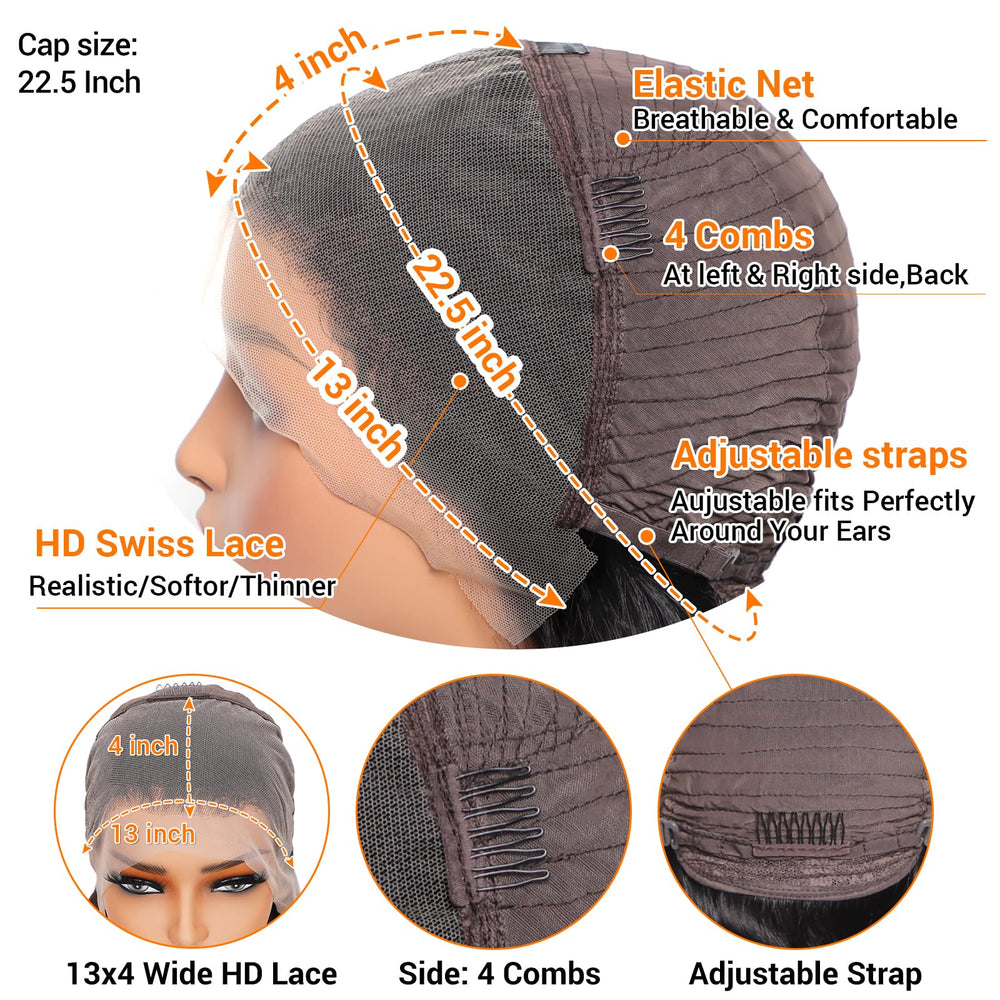 Rylice densidad 200, cabello negro natural para volumen notable.