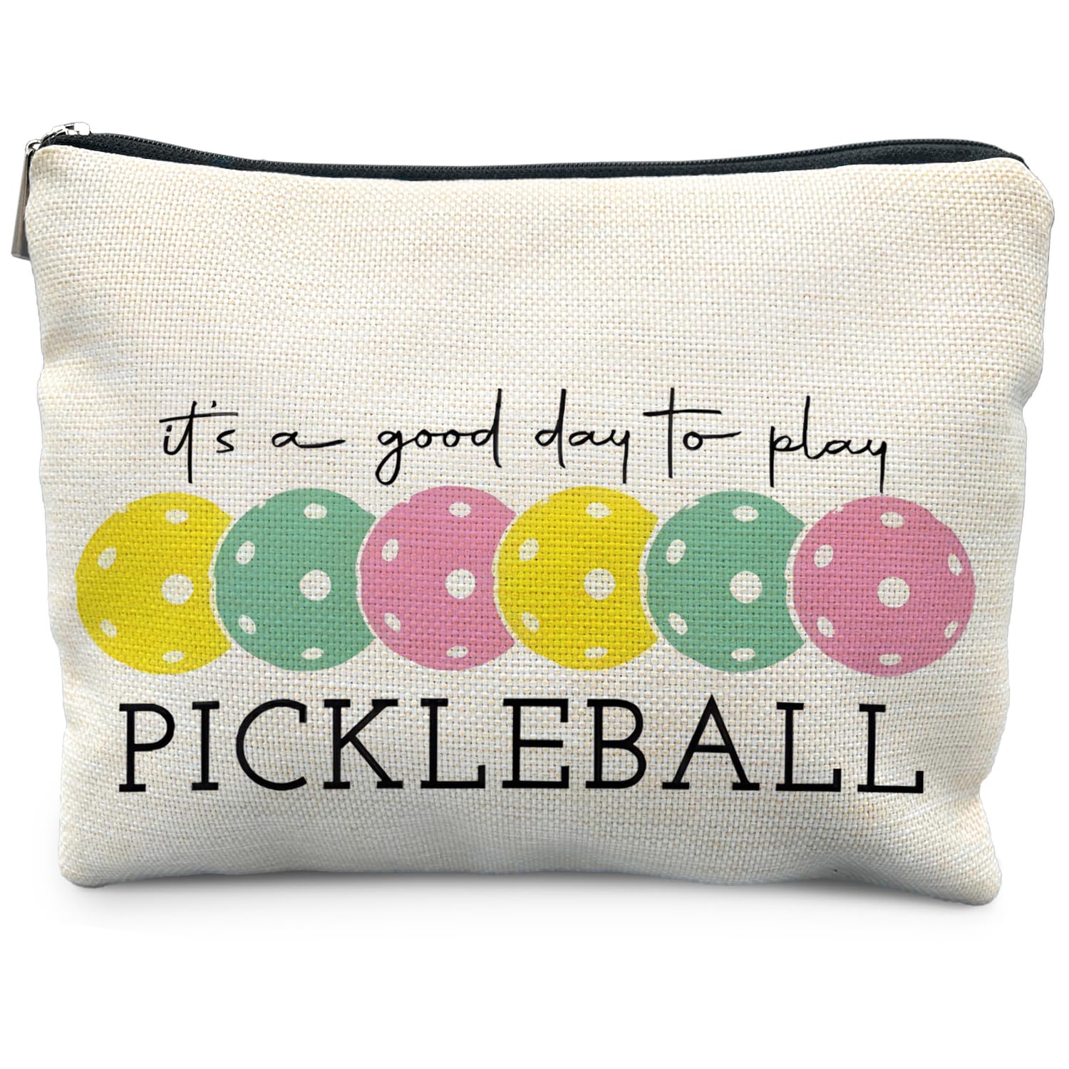 Bolsa de maquillaje RYYCDOI para pickleball, tamaño ideal para organizar esenciales de belleza.