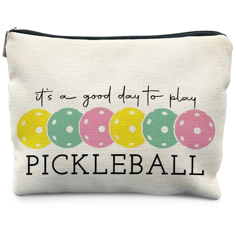 Bolsa de maquillaje RYYCDOI para pickleball, tamaño ideal para organizar esenciales de belleza.