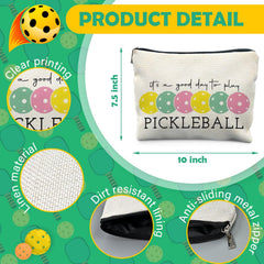 Estuche cosmético RYYCDOI para pickleball, diseño en lino impermeable para uso diario.