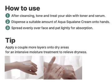 Aplicación diaria de S.NATURE AQUA SQUALANE crema para rostro
