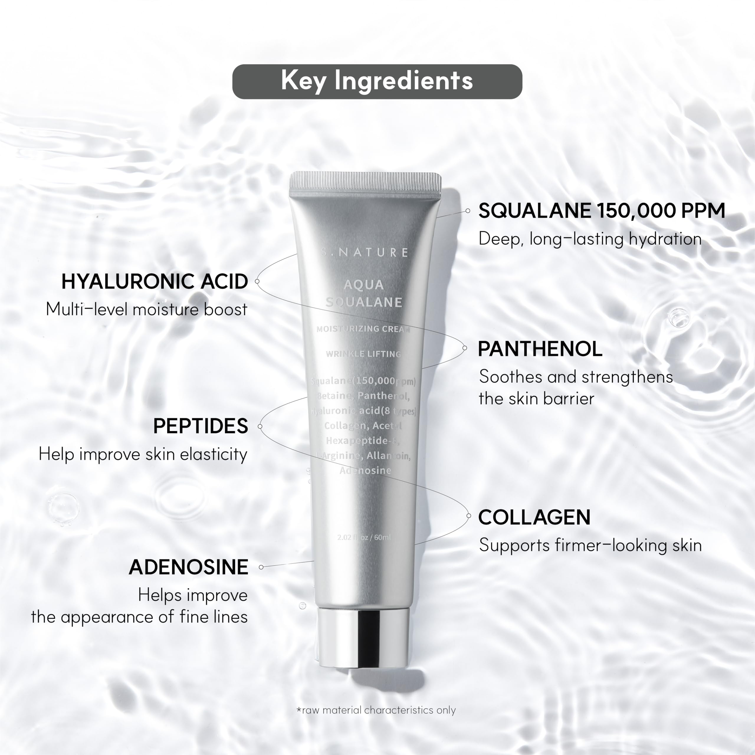 S.NATURE AQUA SQUALANE cuidado para piel sensible durante el día.
