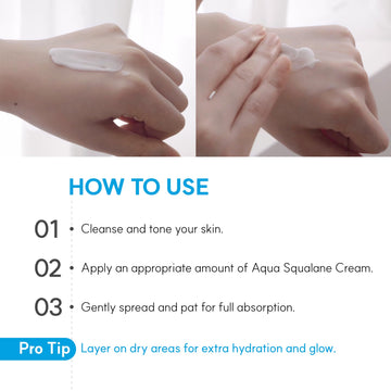 S.NATURE AQUA SQUALANE ingrediente Squalane para suavizar la piel.