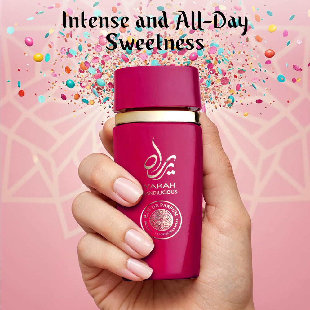 SAADAH Yarah Candilicious lifestyle shot suggests confident, playful styling.