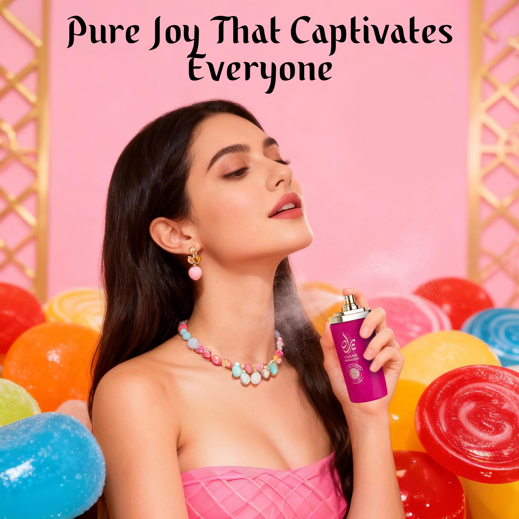 SAADAH Yarah Candilicious perfume on shelf signals luxury for special occasions.