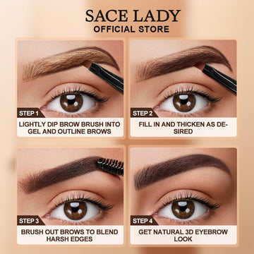SACE LADY brow gel delivers a natural-looking finish on brows.