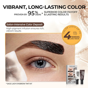 Desarrollador de color para cejas SACE LADY, fija el tono con efecto natural.