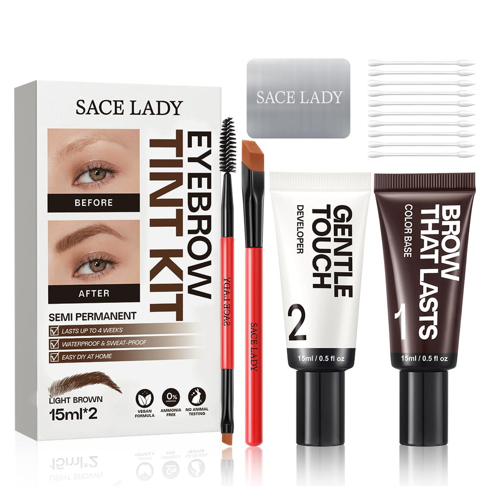 SACE LADY Eyebrow Color Kit packaging with compact at-home tinting setup