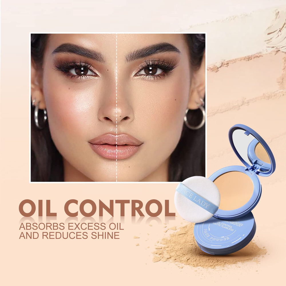 Fijación duradera del maquillaje con polvo compacto de SACE LADY