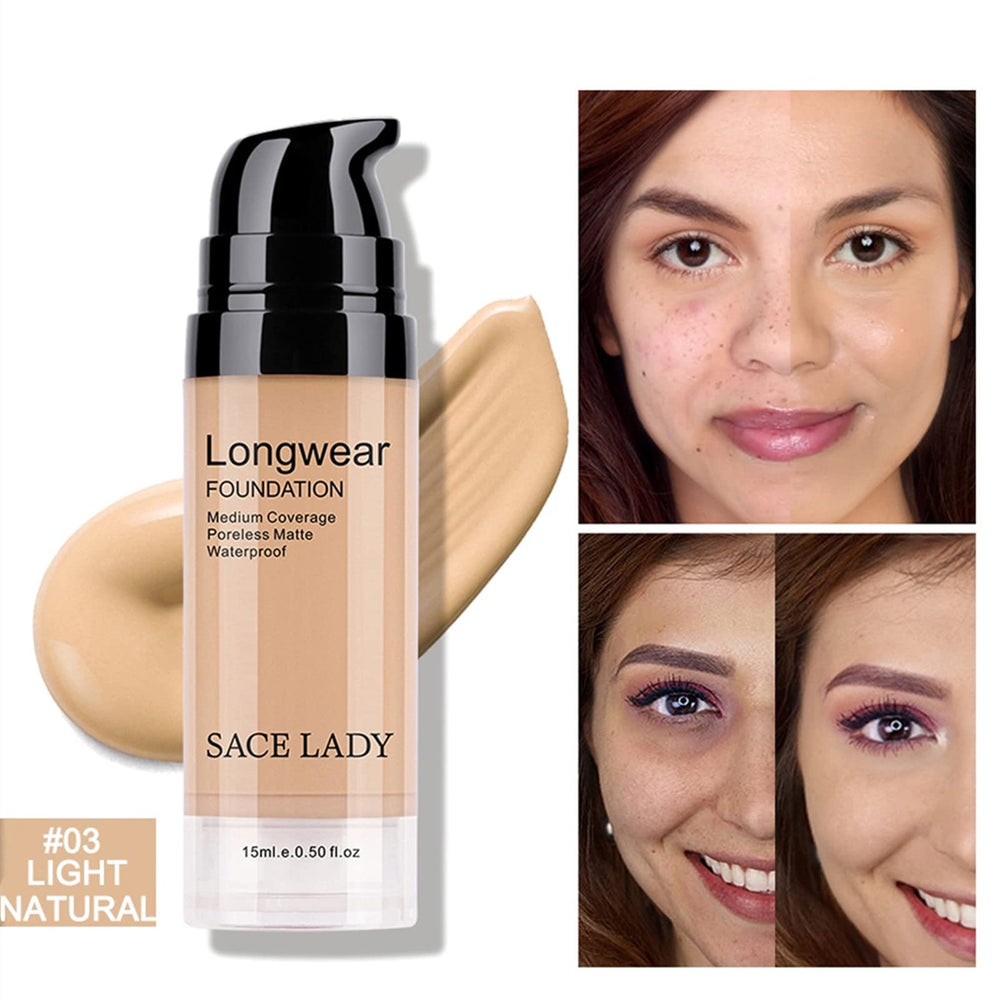 Finition matte SACE LADY, pores floutés pour peau lisse et homogène.