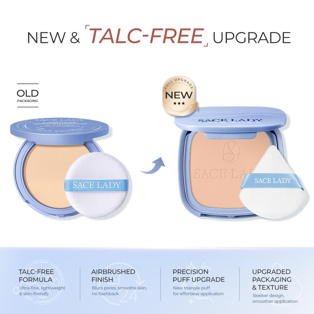 SACE LADY polvo compacto difumina poros para piel suave.