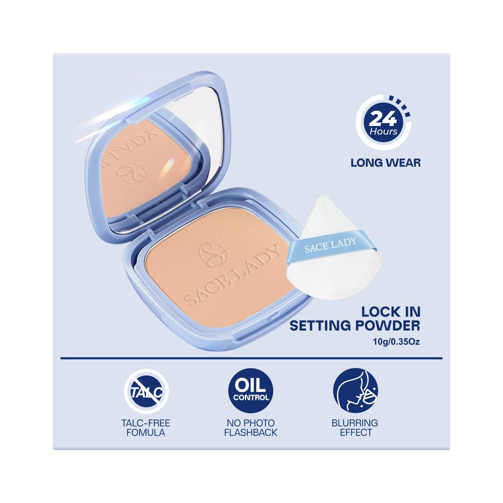 SACE LADY polvo compacto ideal para piel sensible con cuidado.