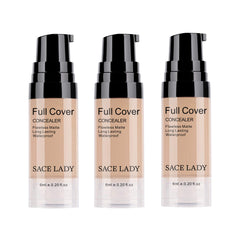 SACE LADY Pro full-cover concealer pack bottles for long-lasting coverage.