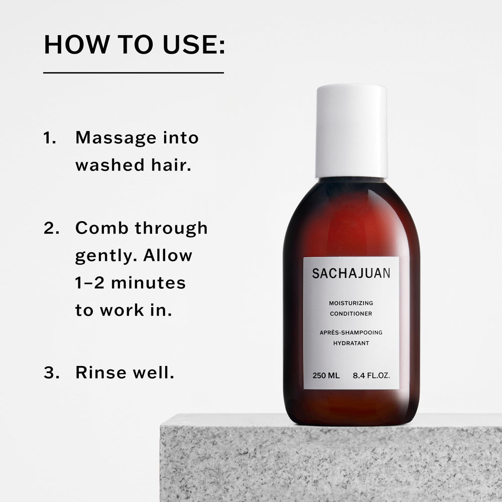Aplicación SACHAJUAN en cabello lavado para desenredar fácilmente