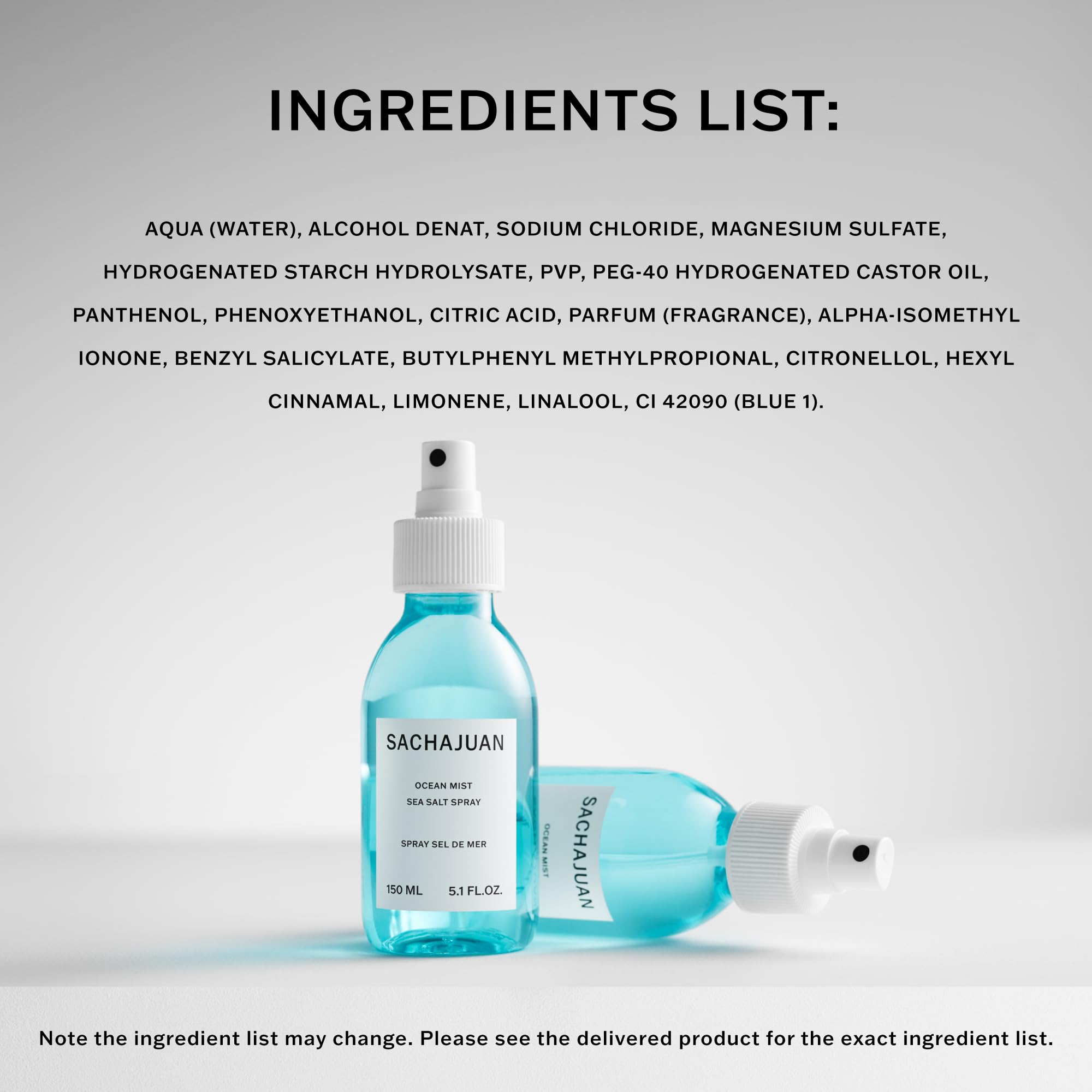 SACHAJUAN Bruma oceánica: fórmula sin silicona y parabenos para cabello ligero.