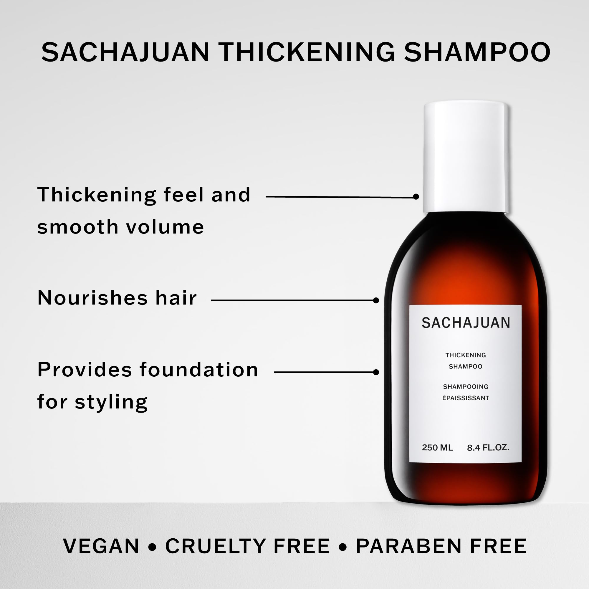 SACHAJUAN Thickening Shampoo ingredientes Ocean Silk brindan brillo natural y protección suave.