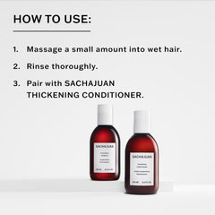 SACHAJUAN Thickening Shampoo textura cremosa facilita la distribución y manejo.