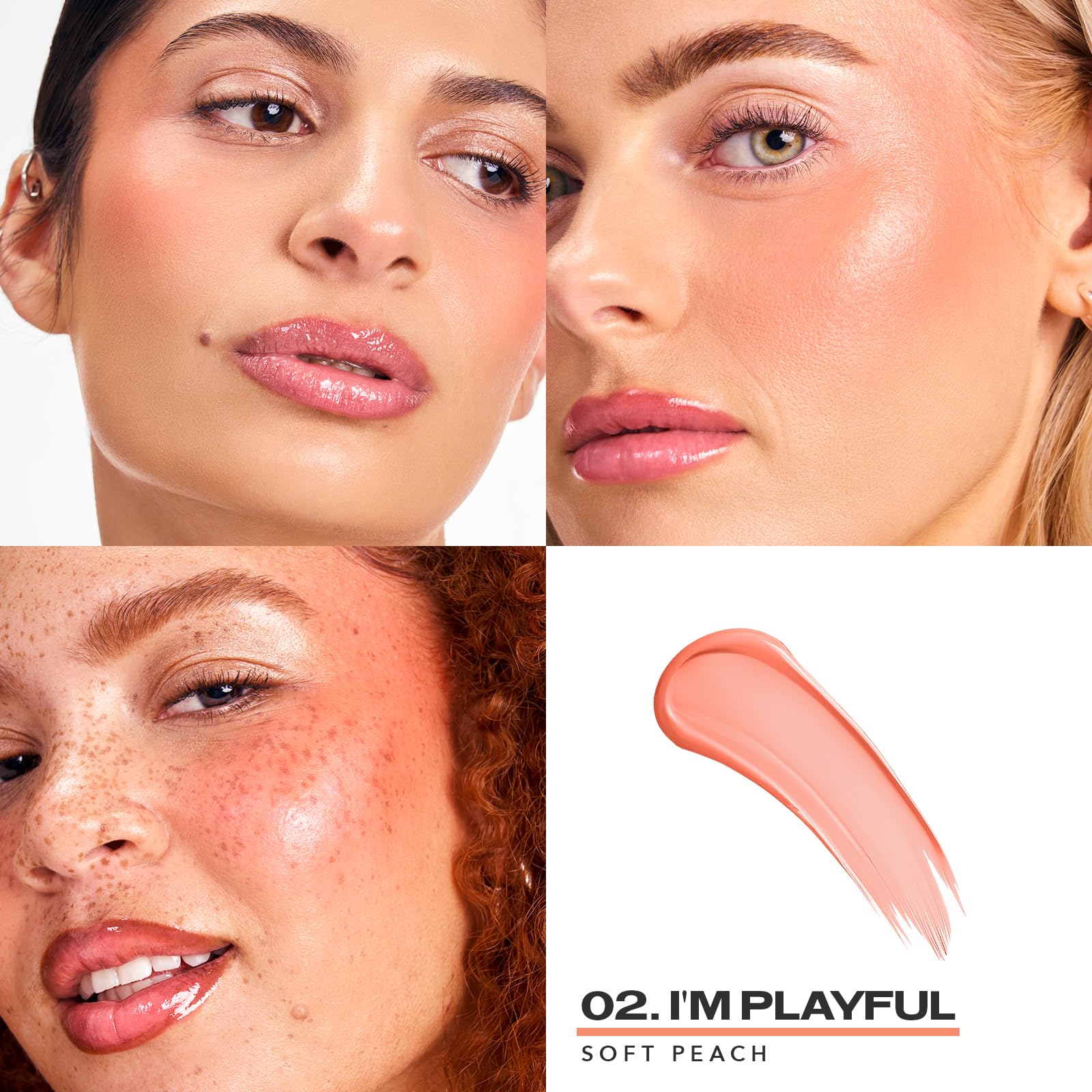 Muestra de tono natural con Sacheu Cheek Stay-N para una mejilla fresca.