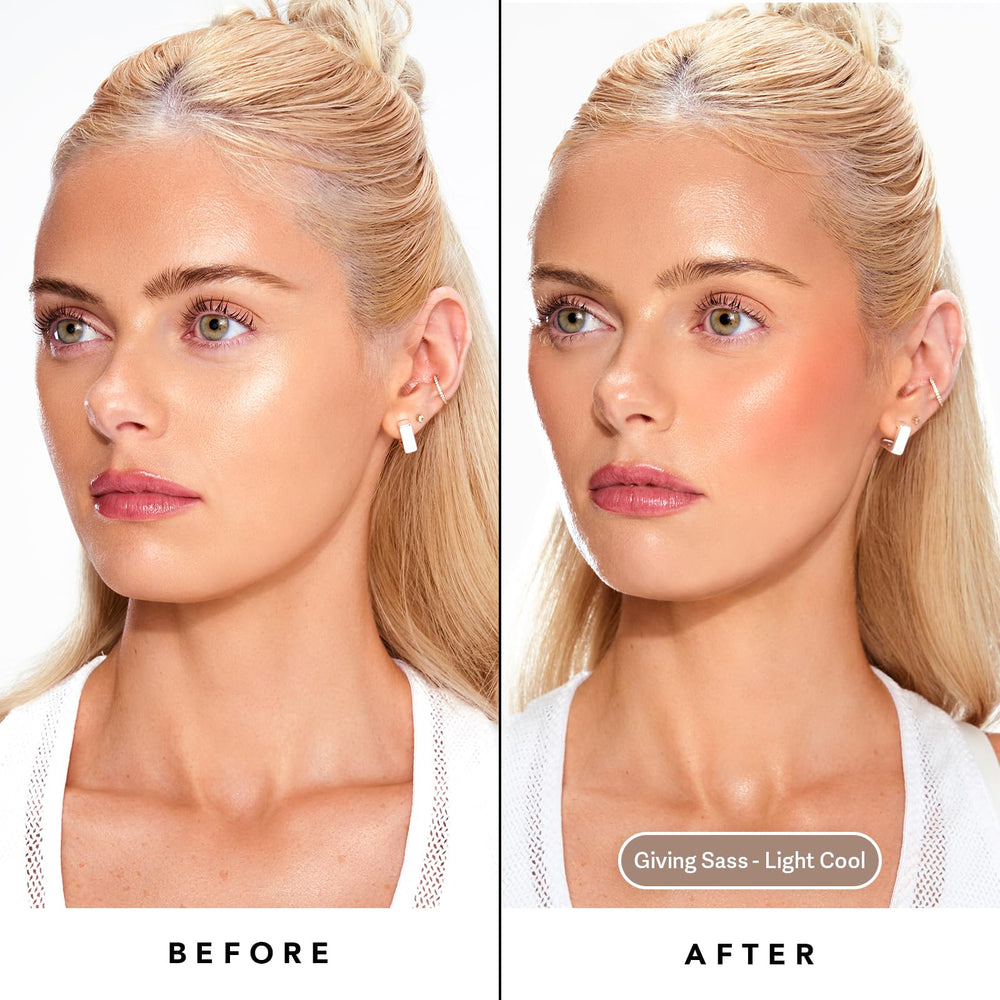 Sacheu Stay-N definición en escultura facial con mezcla suave.