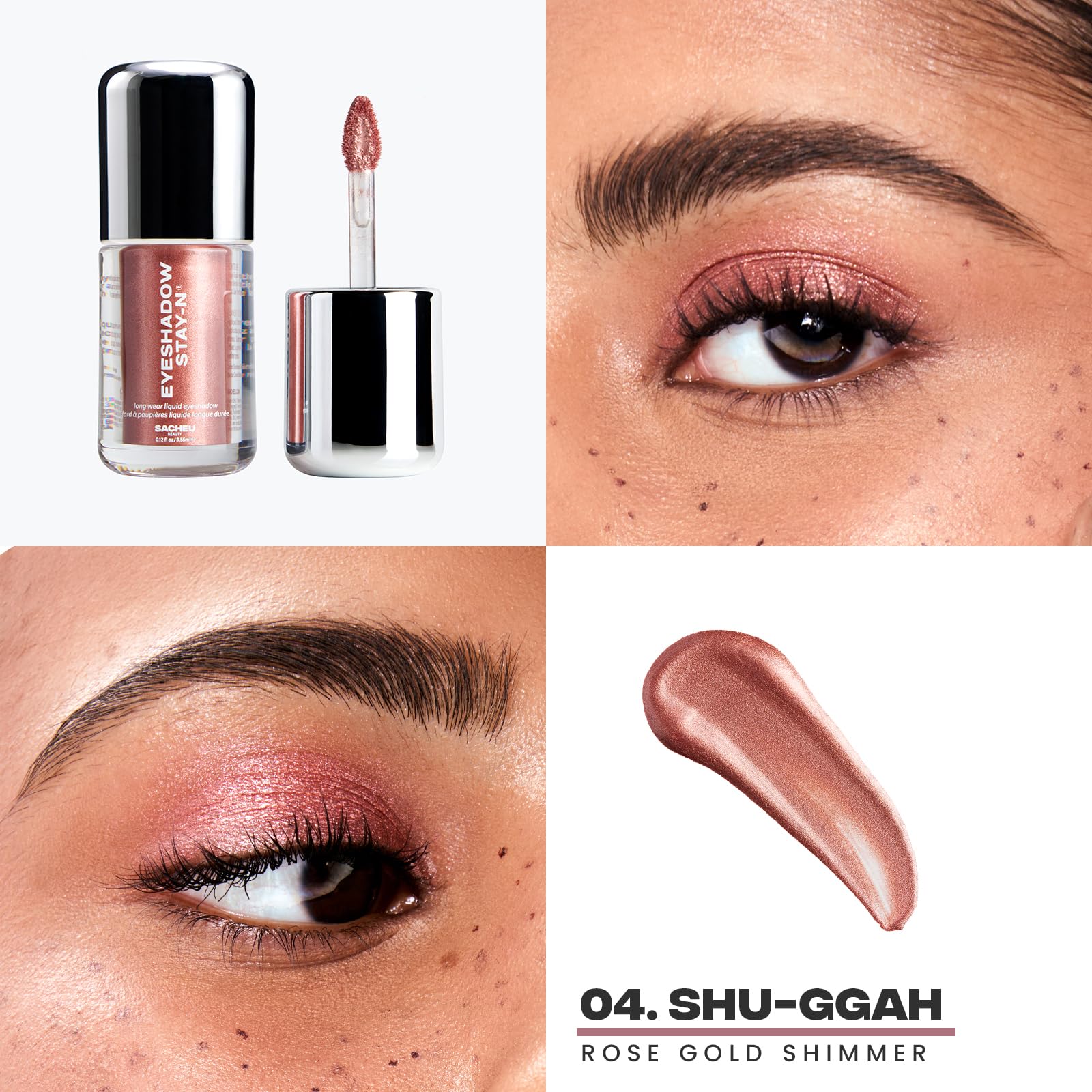 Sacheu Eyeshadow STAY-N acabado mate para look duradero.
