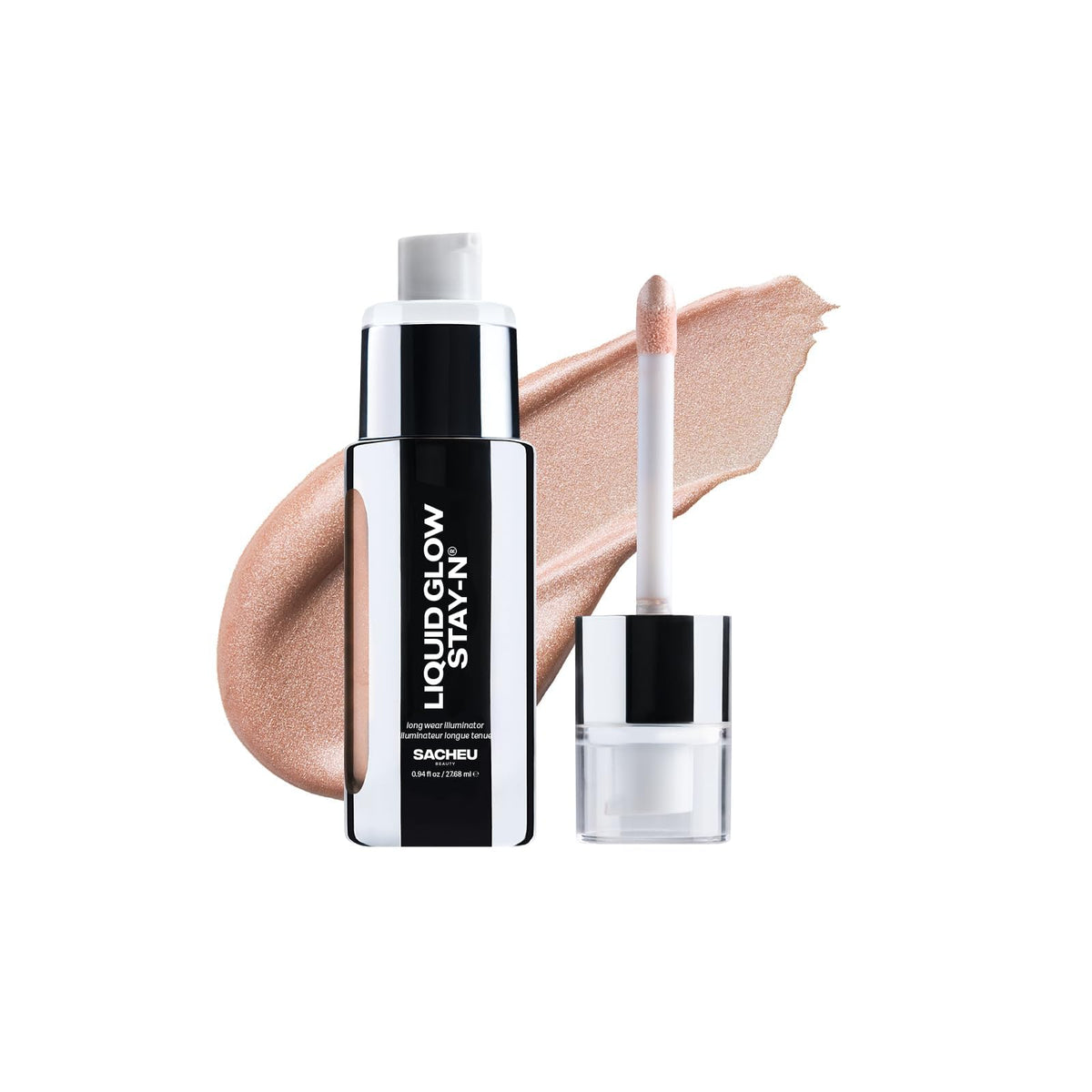 Sacheu Liquid Glow Stay-N: botella con dispensador para aplicación precisa y cómoda