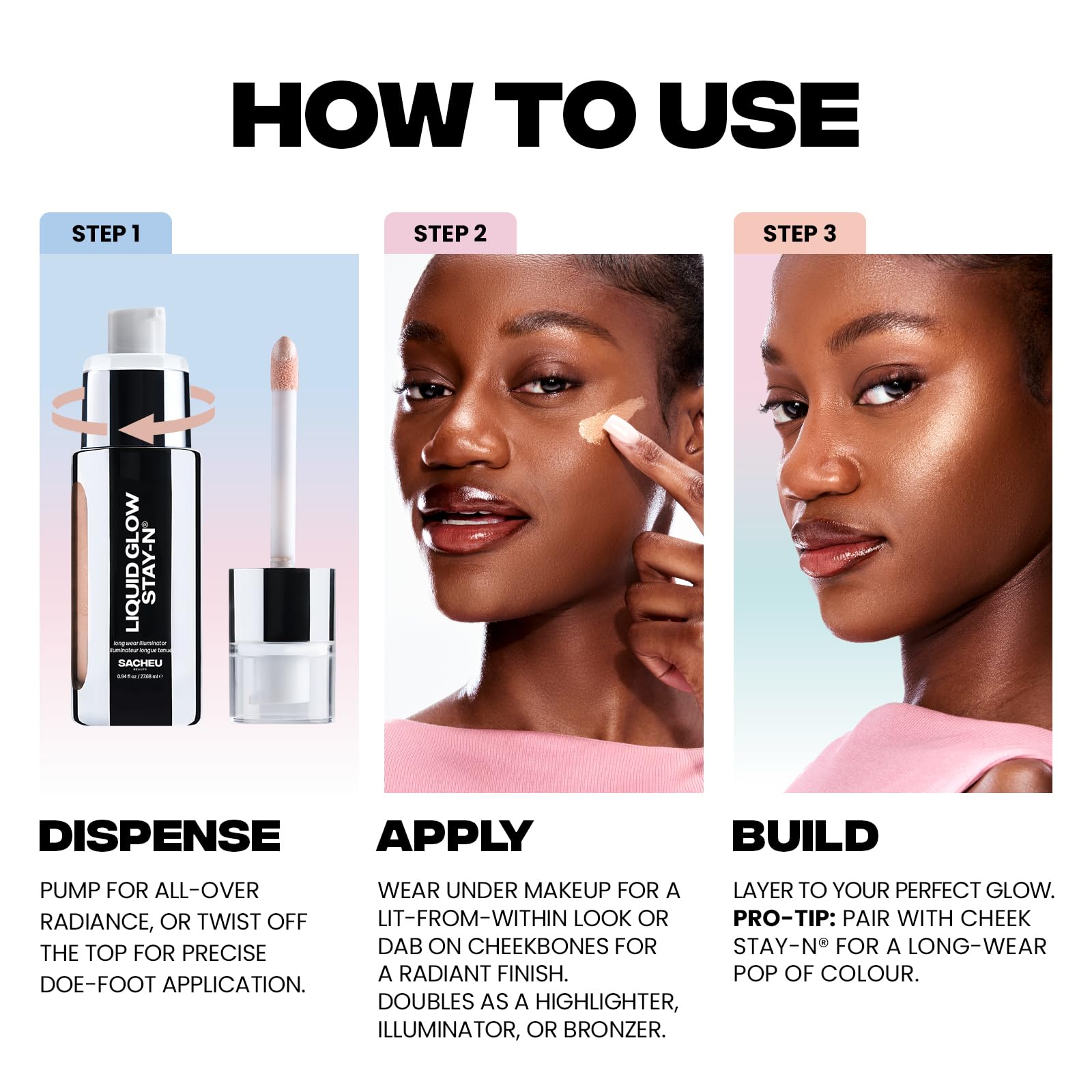Sacheu Liquid Glow Stay-N: hialuronico que hidrata mientras ilumina la piel