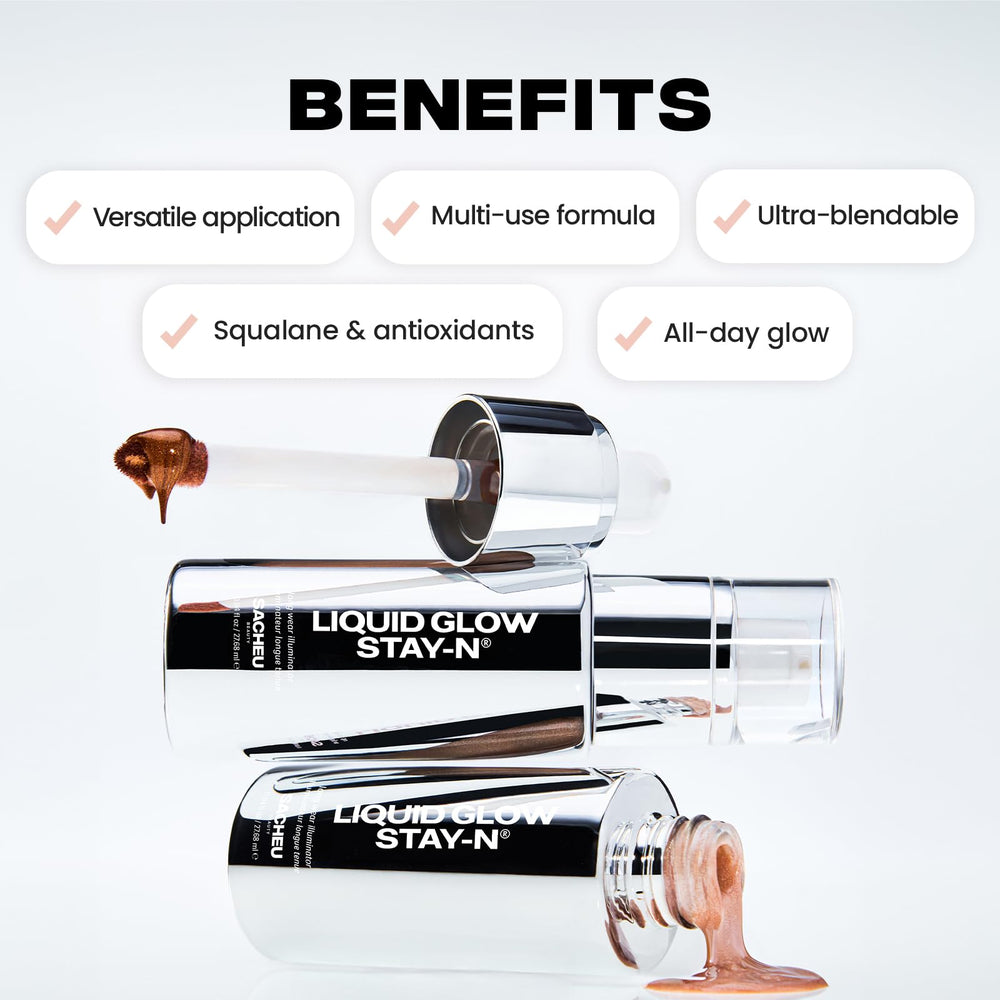 Texture translucide sur le visage donne un éclat naturel.