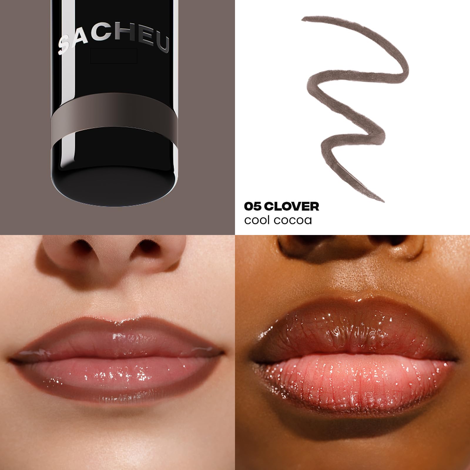 Sacheu Tinte Labial Desprendible Stay-N color intenso que se retira fácilmente.