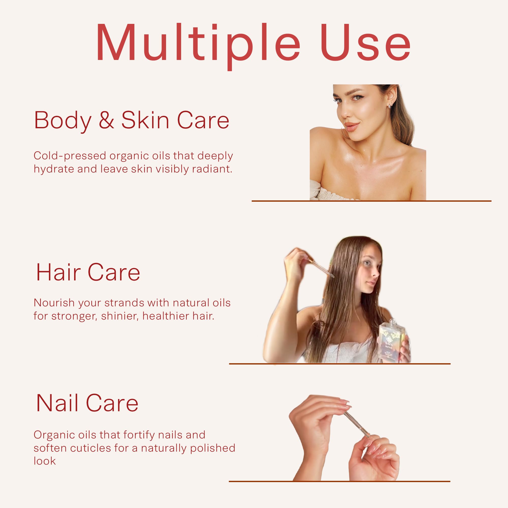 SAFA Rosé Aceite, cuidado de uñas, hidratación y fortalecimiento.