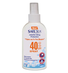 Safe Sea spray SPF40 de 118 ml, protección rápida para el sol y el mar.