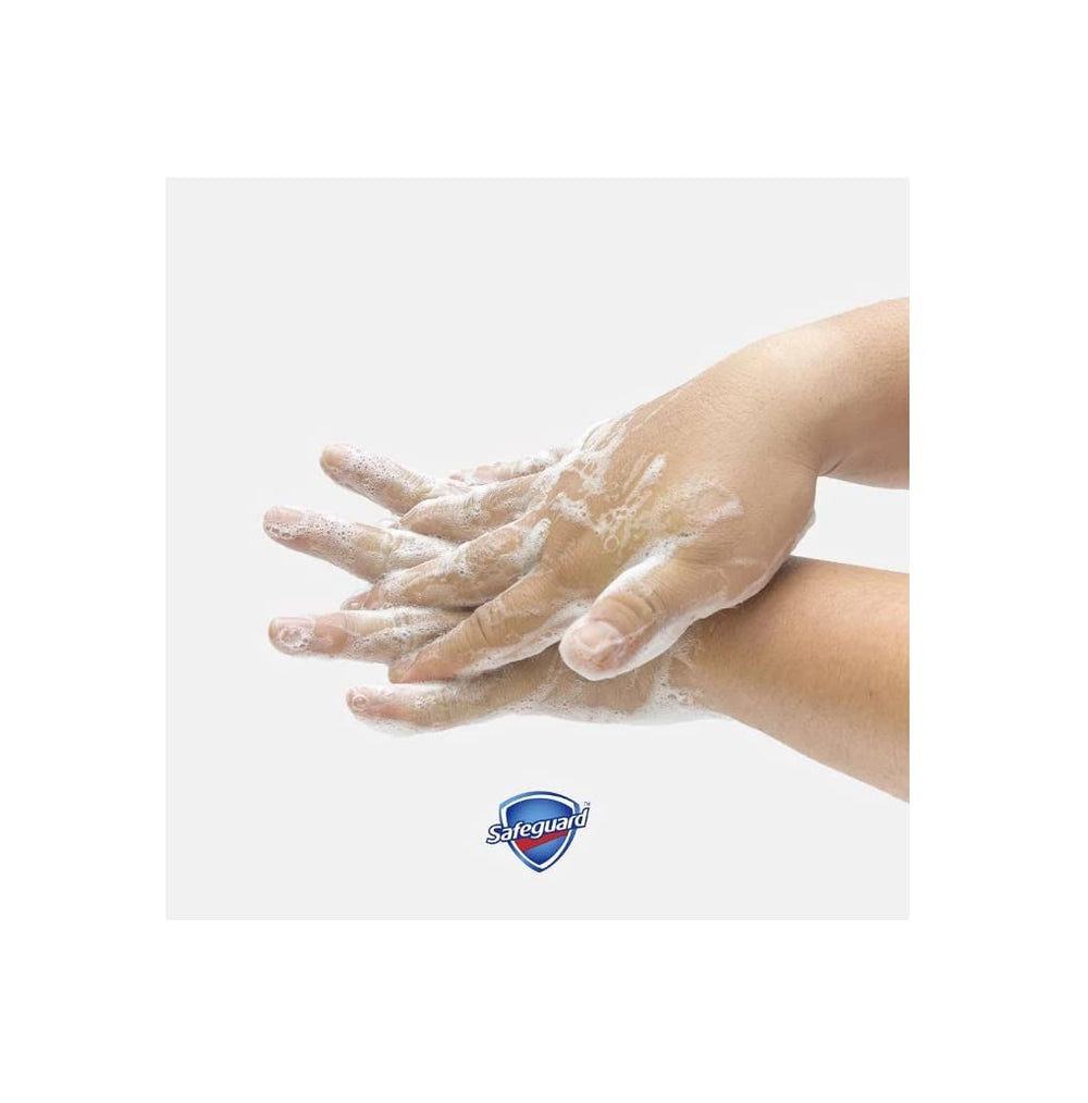 Jabón Safeguard Blanco, uso diario en cocina y baño.