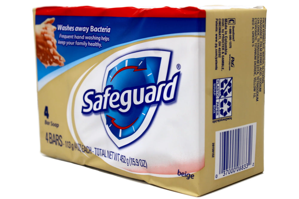 Savon Safeguard en barre de 4 oz, prêt à l’emploi pour chaque lavage.