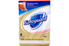 Vue d’ensemble de l’emballage Safeguard avec les 32 barres pour l’hygiène quotidienne.